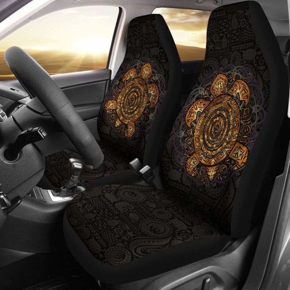 Polynesian Car Seat Cover - Gold Sea Turtle Maori Style - New 091114 - YourCarButBetter