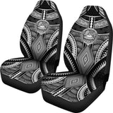 Polynesian Car Seat Covers - American Samoa Coat Of Arm With Poly Patterns - 105905 - YourCarButBetter