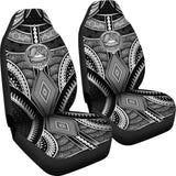 Polynesian Car Seat Covers - American Samoa Coat Of Arm With Poly Patterns - 105905 - YourCarButBetter