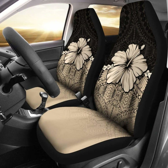 Polynesian Car Seat Covers Hibiscus Gold 232125 - YourCarButBetter