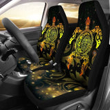 Polynesian Car Seat Covers - Maori Turtle Tiki Face - 105905 - YourCarButBetter