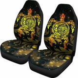 Polynesian Car Seat Covers - Maori Turtle Tiki Face - 105905 - YourCarButBetter
