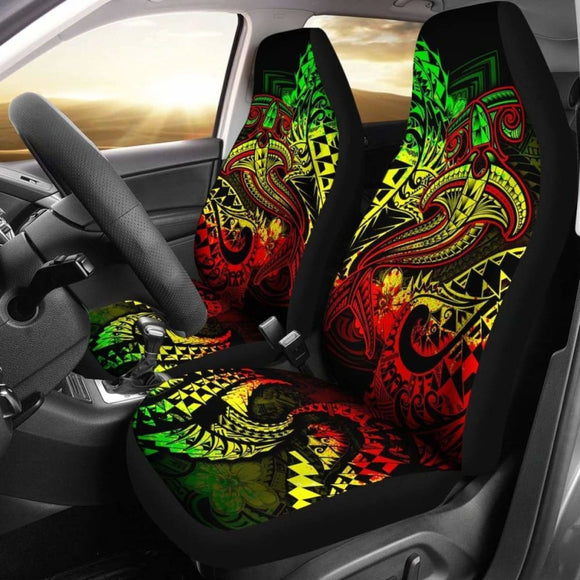Polynesian Car Seat Covers - Reggae Shark Polynesian Tattoo - 18 105905 - YourCarButBetter