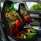 Polynesian Car Seat Covers - Reggae Shark Polynesian Tattoo - 18 105905 - YourCarButBetter