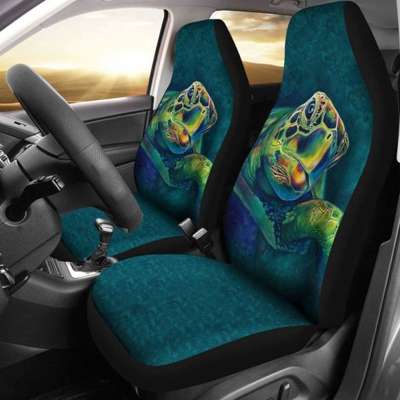 Polynesian Car Seat Covers - Sea Turtle’S Head - Amazing 091114 - YourCarButBetter
