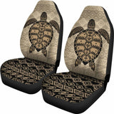 Polynesian Car Seat Covers - Polynesian Turtle Pattern Brown - 105905 - YourCarButBetter