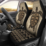 Polynesian Car Seat Covers - Polynesian Turtle Pattern Brown - 105905 - YourCarButBetter