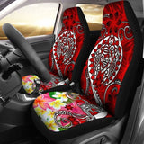 Polynesian Car Seat Covers - Turtle Plumeria Red Color - 091114 - YourCarButBetter