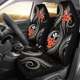 Polynesian Hawaii Car Seat Covers - Black Plumeria - 105905 - YourCarButBetter