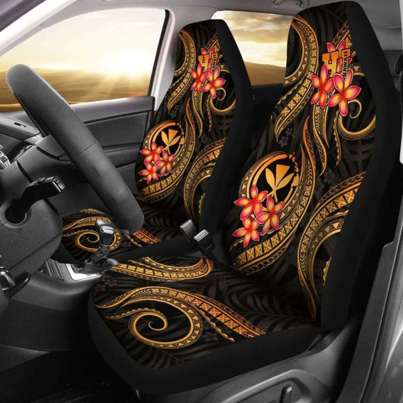 Polynesian Hawaii Car Seat Covers - Gold Plumeria - 105905 - YourCarButBetter