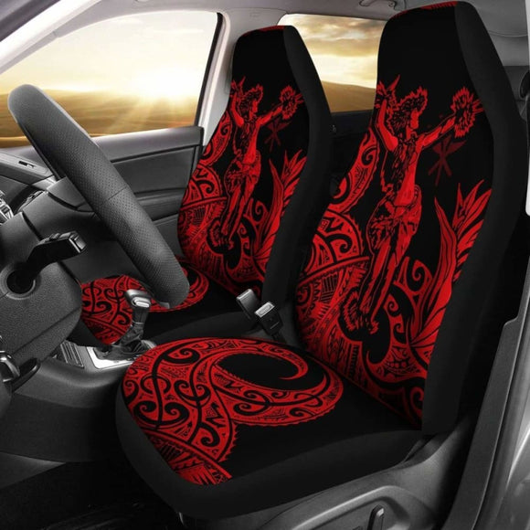 Polynesian Hawaii Car Seat Covers - Hula Girl Red - 105905 - YourCarButBetter