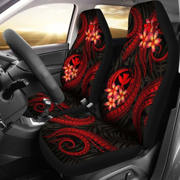Polynesian Hawaii Car Seat Covers Red Plumeria 105905 - YourCarButBetter