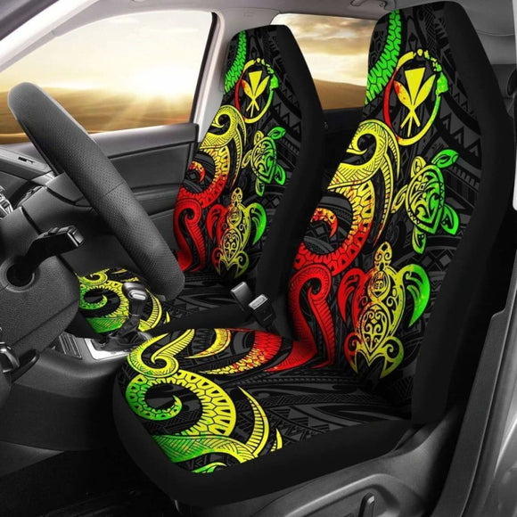 Polynesian Hawaii Car Seat Covers - Reggae Tentacle Turtle - 091114 - YourCarButBetter