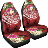 Polynesian Hawaii Car Seat Covers - Summer Plumeria (Red) - 105905 - YourCarButBetter