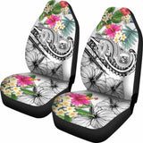 Polynesian Hawaii Car Seat Covers - Summer Plumeria (White) - 105905 - YourCarButBetter