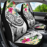 Polynesian Hawaii Car Seat Covers - Summer Plumeria (White) - 105905 - YourCarButBetter