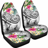 Polynesian Hawaii Car Seat Covers - Summer Plumeria (White) - 105905 - YourCarButBetter