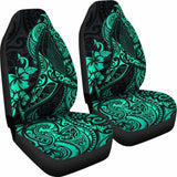 Polynesian Hawaii Car Seat Covers - Polynesian Turquoise Humpback Whale - 102802 - YourCarButBetter