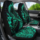Polynesian Hawaii Car Seat Covers - Polynesian Turquoise Humpback Whale - 102802 - YourCarButBetter