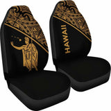Polynesian Hawaii Kamehameha King Car Seat Covers Curve Gold 105905 - YourCarButBetter