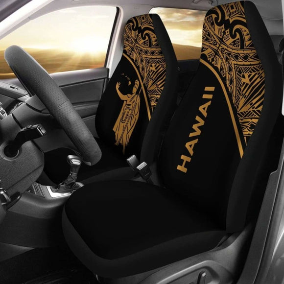 Polynesian Hawaii Kamehameha King Car Seat Covers Curve Gold 105905 - YourCarButBetter