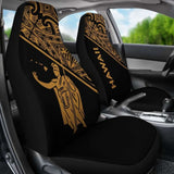 Polynesian Hawaii Kamehameha King Car Seat Covers Curve Gold 105905 - YourCarButBetter