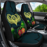 Polynesian Hawaii Kanaka Maoli Car Seat Cover - Heart With Hibiscus - 232125 - YourCarButBetter