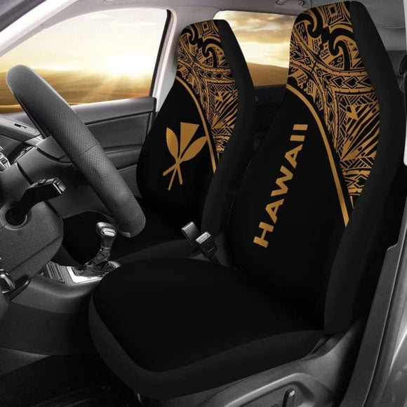 Polynesian Hawaii Kanaka Maoli Car Seat Covers Curve Gold 105905 - YourCarButBetter