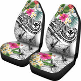 Polynesian Hawaii Kanaka Maoli Car Seat Covers - Summer Plumeria (White) - 105905 - YourCarButBetter