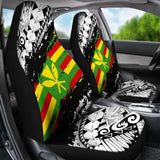 Polynesian Kanaka Flag Car Seat Covers - Nora Style - White - Amazing 105905 - YourCarButBetter