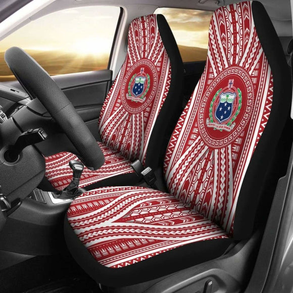 Polynesian Samoa Car Seat Covers Red Version 105905 - YourCarButBetter