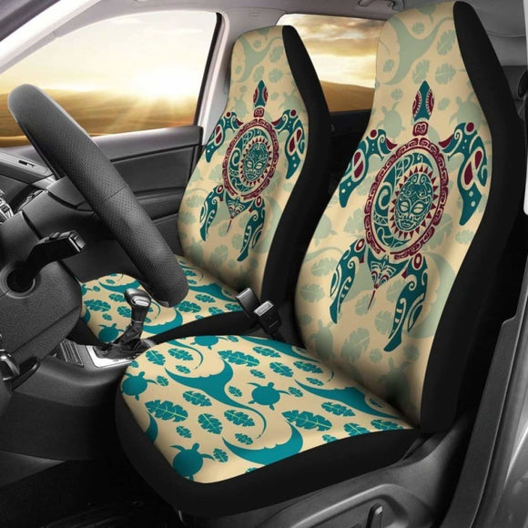 Polynesian Turtle Car Seat Covers - Maori Sun Turtle - 105905 - YourCarButBetter
