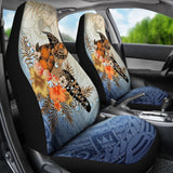 Polynesian Turtle Hibiscus Sea Shell Car Seat Covers 101819 - YourCarButBetter