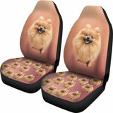 Pomeranian Car Seat Cover 195016 - YourCarButBetter