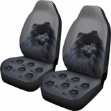 Pomeranian Car Seat Covers Black 195016 - YourCarButBetter