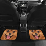 Pomeranian Dog Car Floor Mats Funny Dog Face 195016 - YourCarButBetter