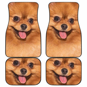 Pomeranian Dog Car Floor Mats Funny Dog Face 195016 - YourCarButBetter