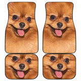 Pomeranian Dog Car Floor Mats Funny Dog Face 195016 - YourCarButBetter