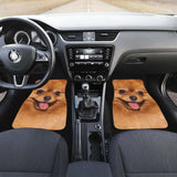 Pomeranian Dog Car Floor Mats Funny Dog Face 195016 - YourCarButBetter