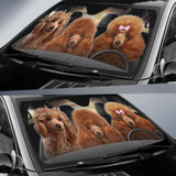 Poodle Auto Sun Shade Car Sun Visor Funny 104020 - YourCarButBetter