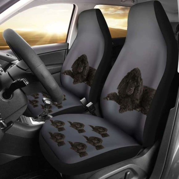 Poodle Car Seat Cover Black 110424 - YourCarButBetter