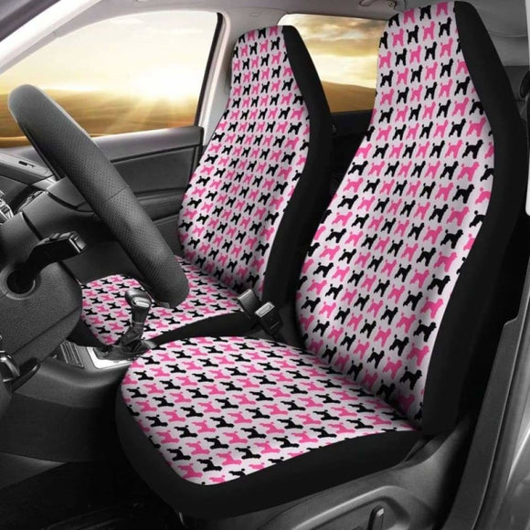 Poodle Car Seat Covers Pink 110424 - YourCarButBetter
