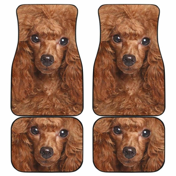 Poodle Dog Car Floor Mats Funny Dog Face 110424 - YourCarButBetter