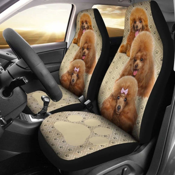 Poodle Dog Car Seat Covers Funny Decor Your Car 110424 - YourCarButBetter