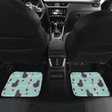 Poodle Dog Green Background Front And Back Car Mats 110424 - YourCarButBetter