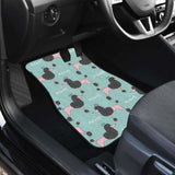 Poodle Dog Green Background Front And Back Car Mats 110424 - YourCarButBetter