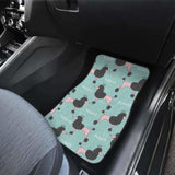 Poodle Dog Green Background Front And Back Car Mats 110424 - YourCarButBetter