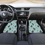 Poodle Dog Green Background Front And Back Car Mats 110424 - YourCarButBetter