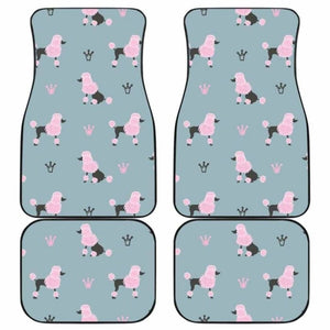 Poodle Dog Pattern Front And Back Car Mats 110424 - YourCarButBetter