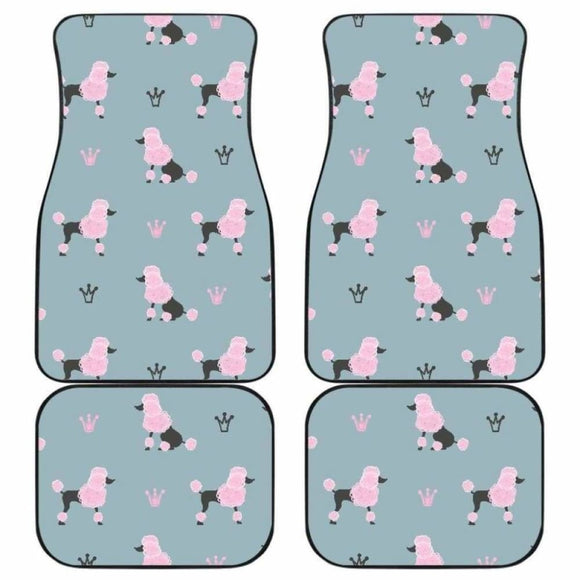 Poodle Dog Pattern Front And Back Car Mats 110424 - YourCarButBetter